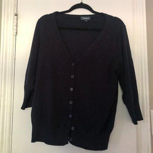 Modcloth 2X Navy V-neck cardigan